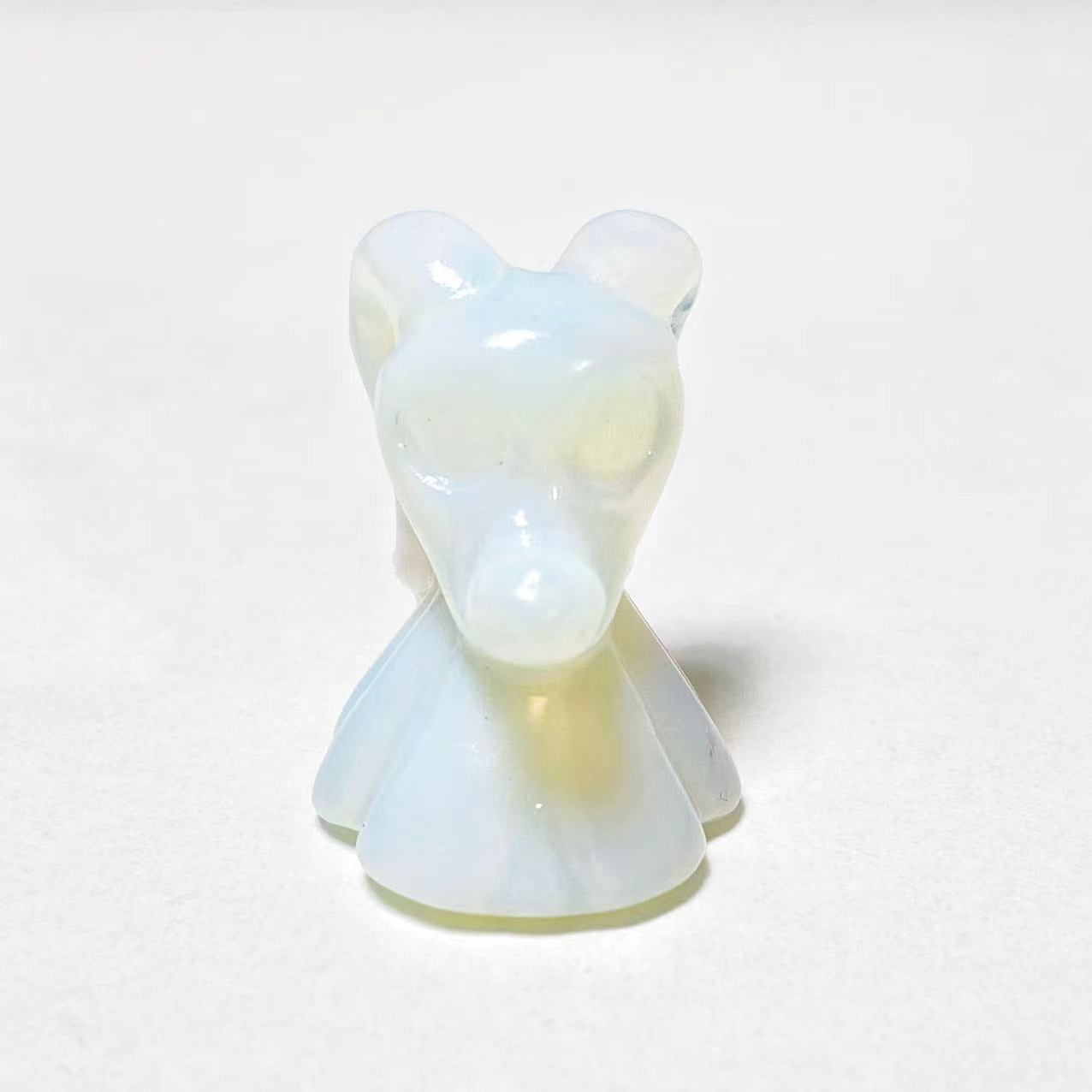 Crystal zero dog carvings
