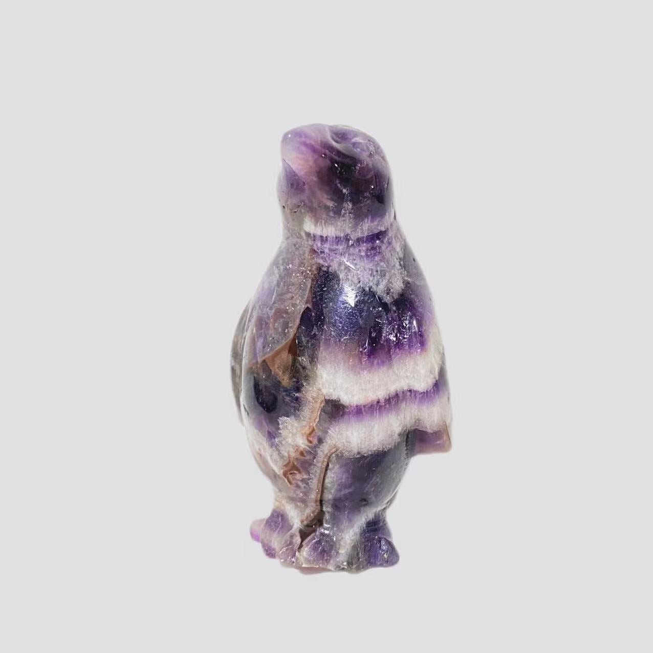Crystal penguin carvings