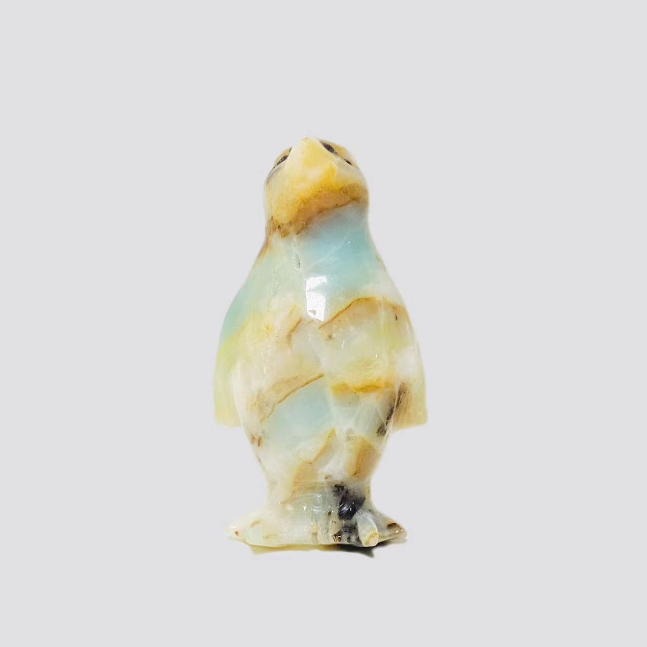 Crystal penguin carvings