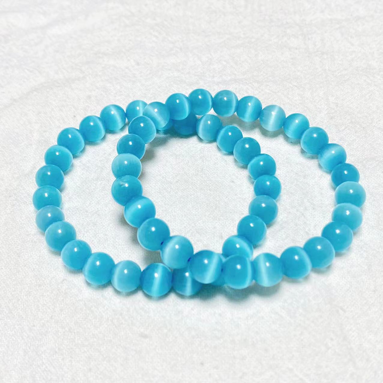 Crystal cat's eye bracelets