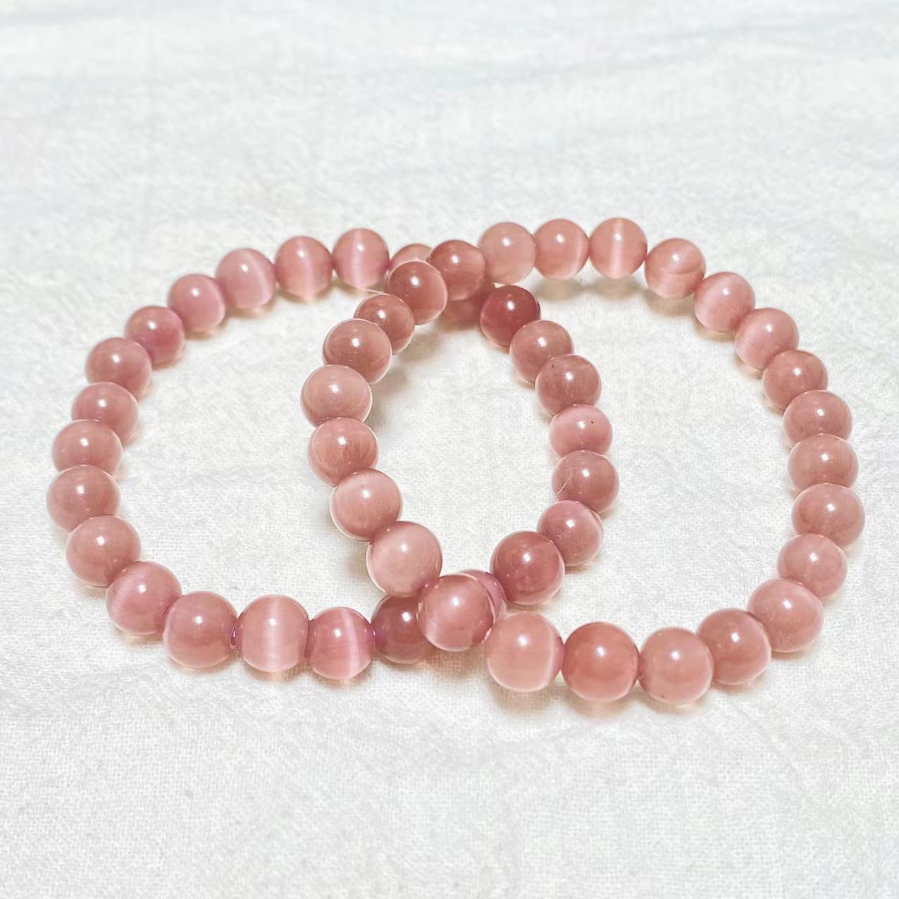 Crystal cat's eye bracelets