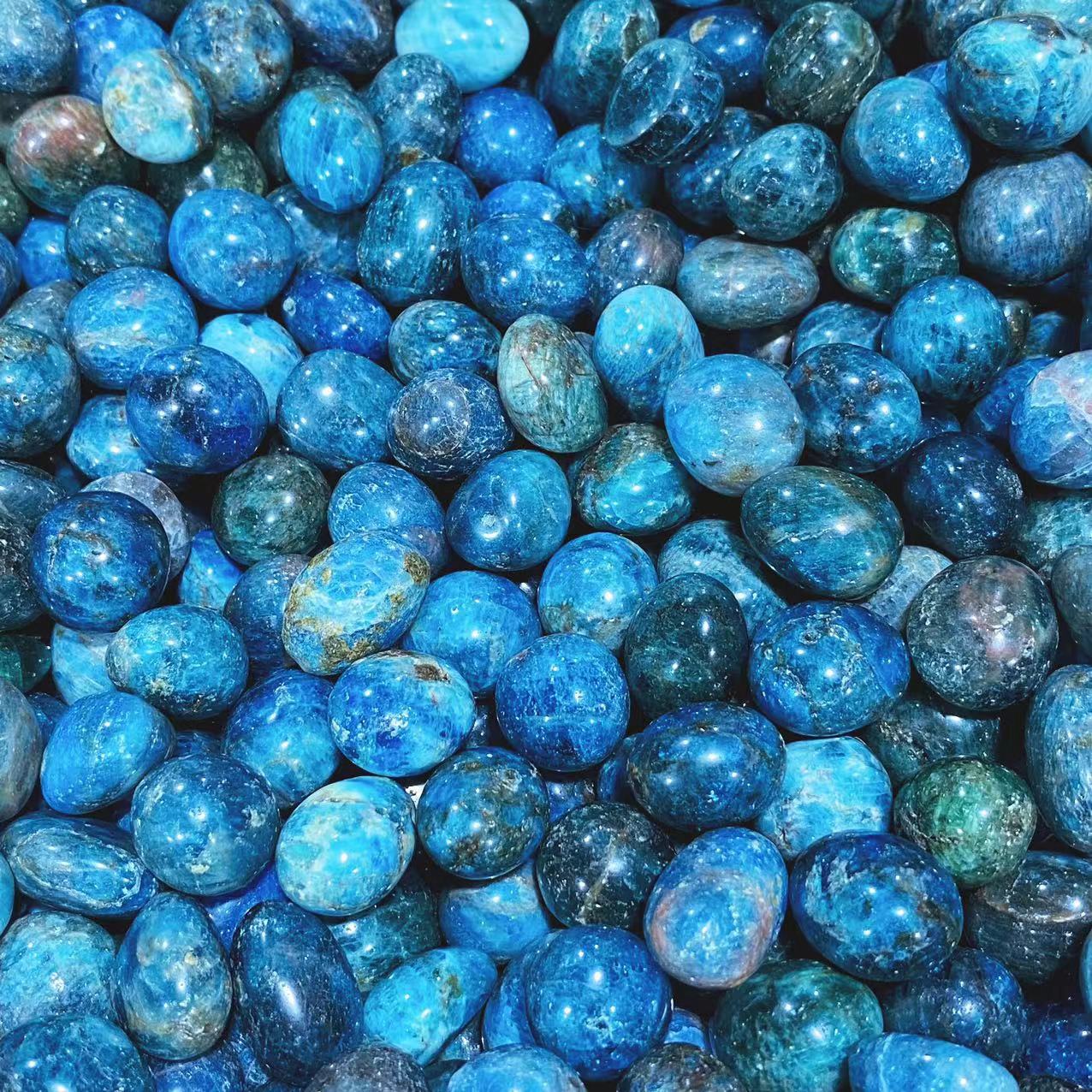 blue apatite tumbles