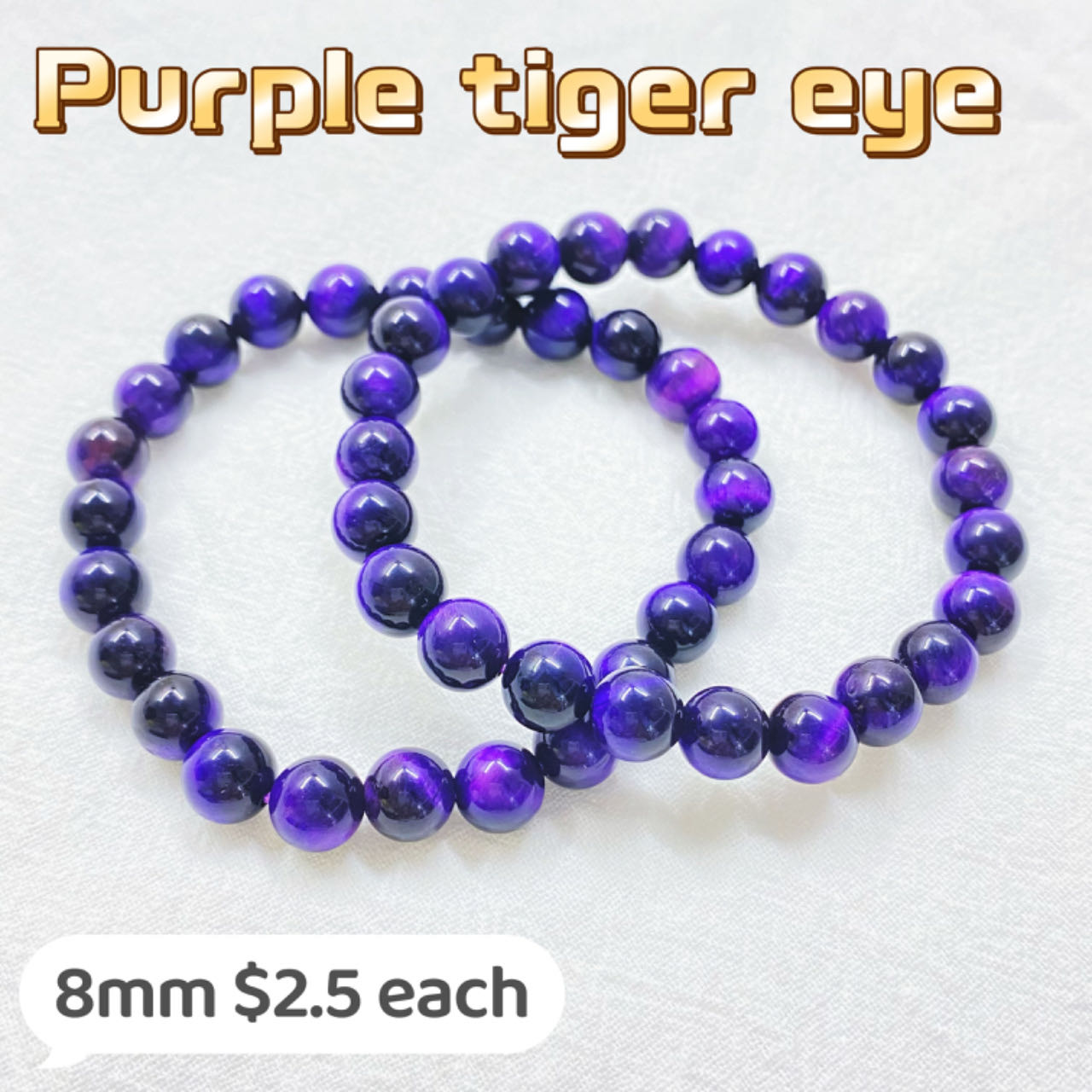 Dyed Tiger's Eye Bracelet 8mm