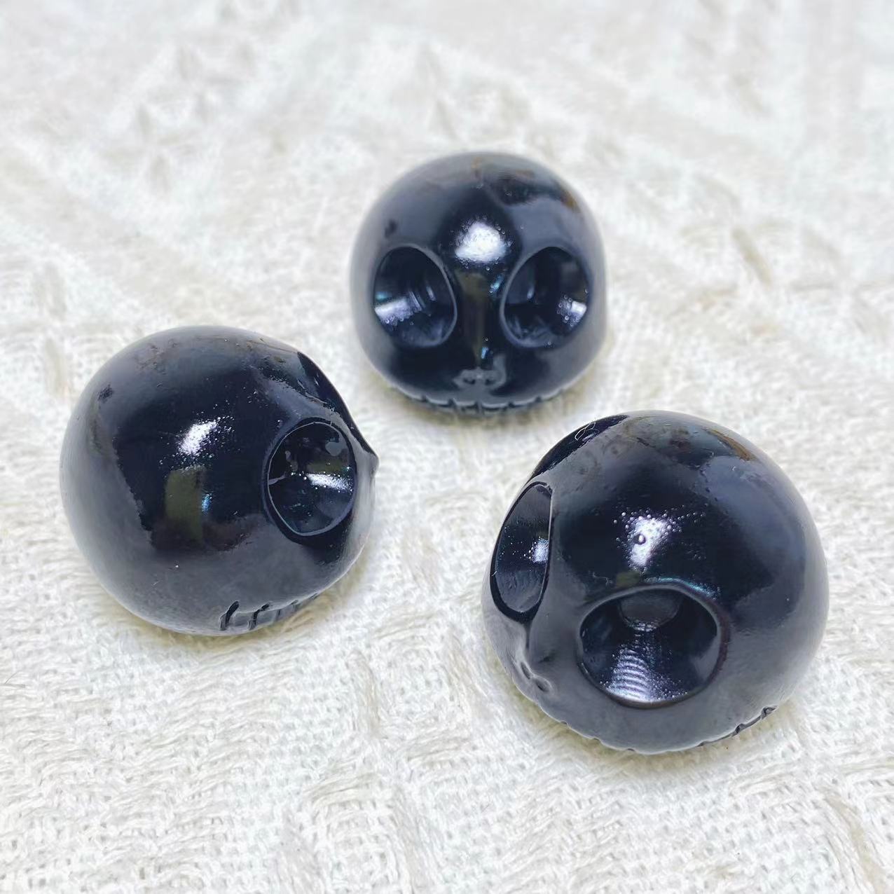 Black Obsidian/ Pyrite jack head