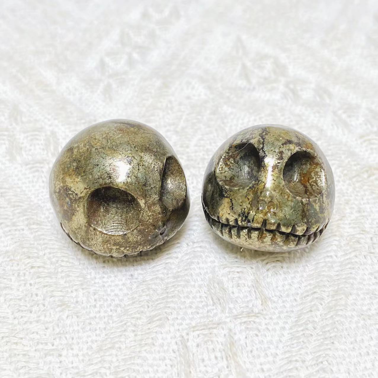 Black Obsidian/ Pyrite jack head