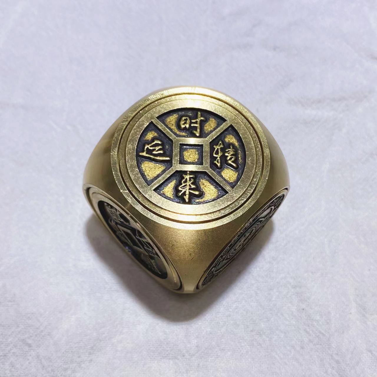 Copper spin dice with good meanning