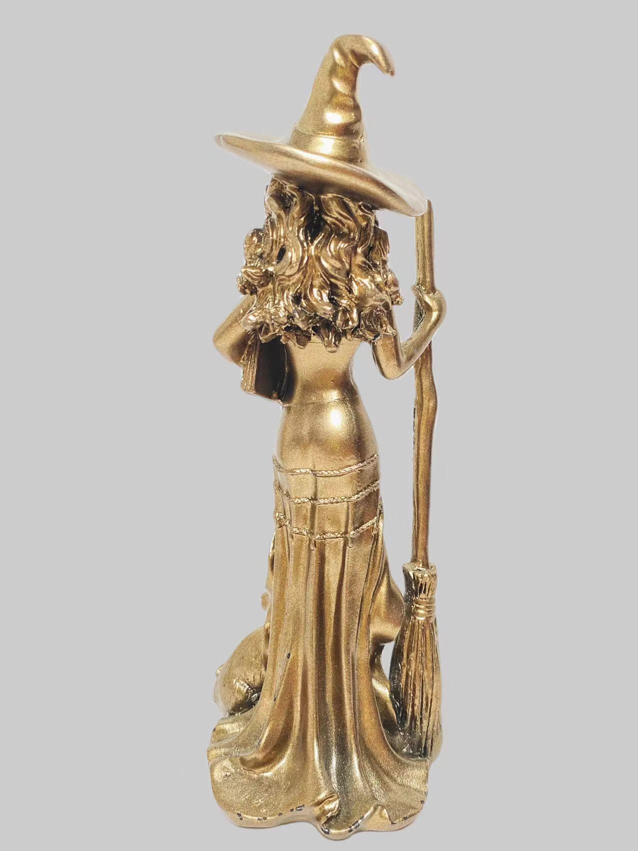 resin witch carving