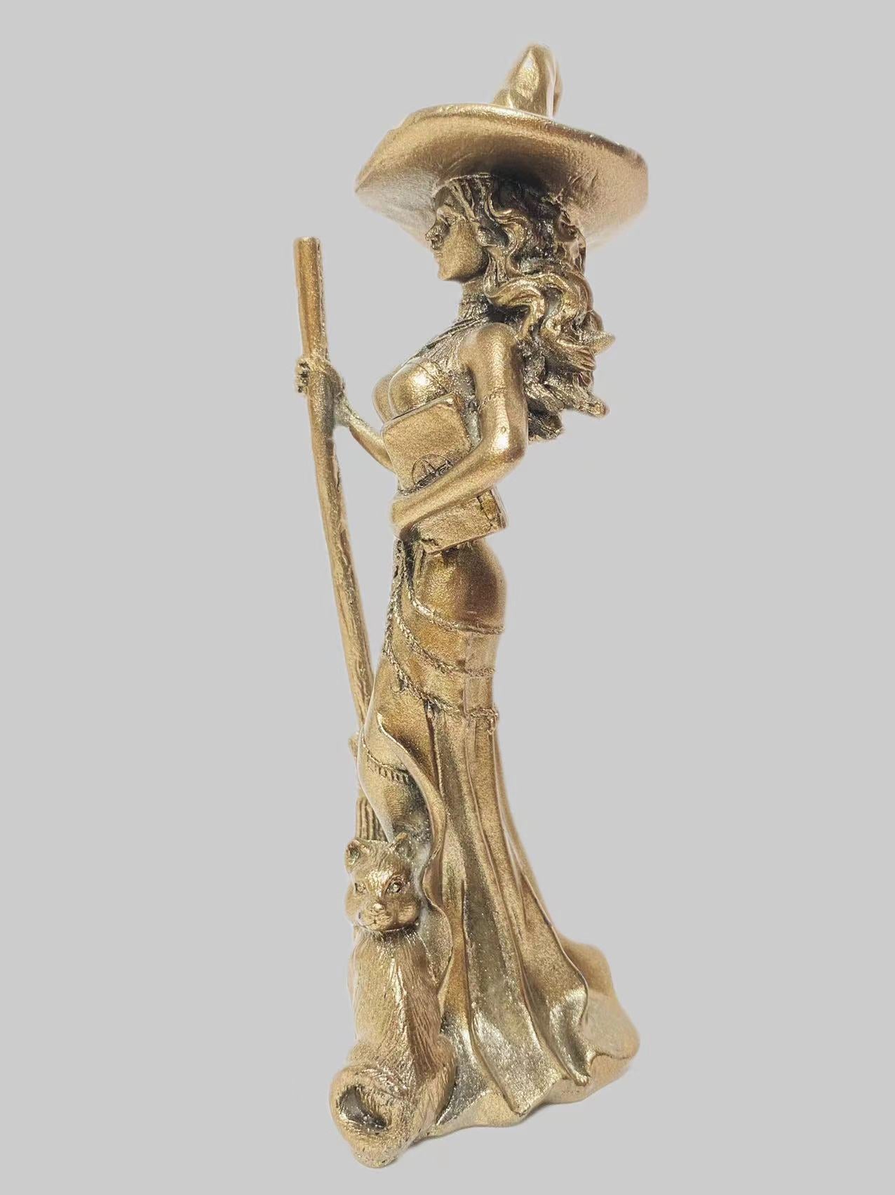 resin witch carving