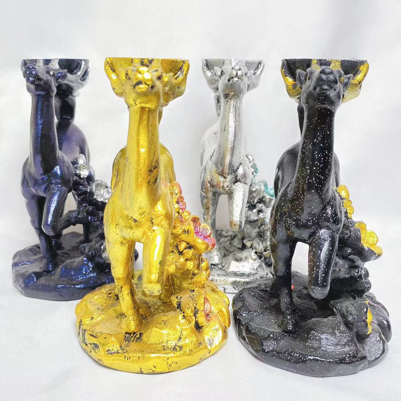 Resin sika deer sphere stand