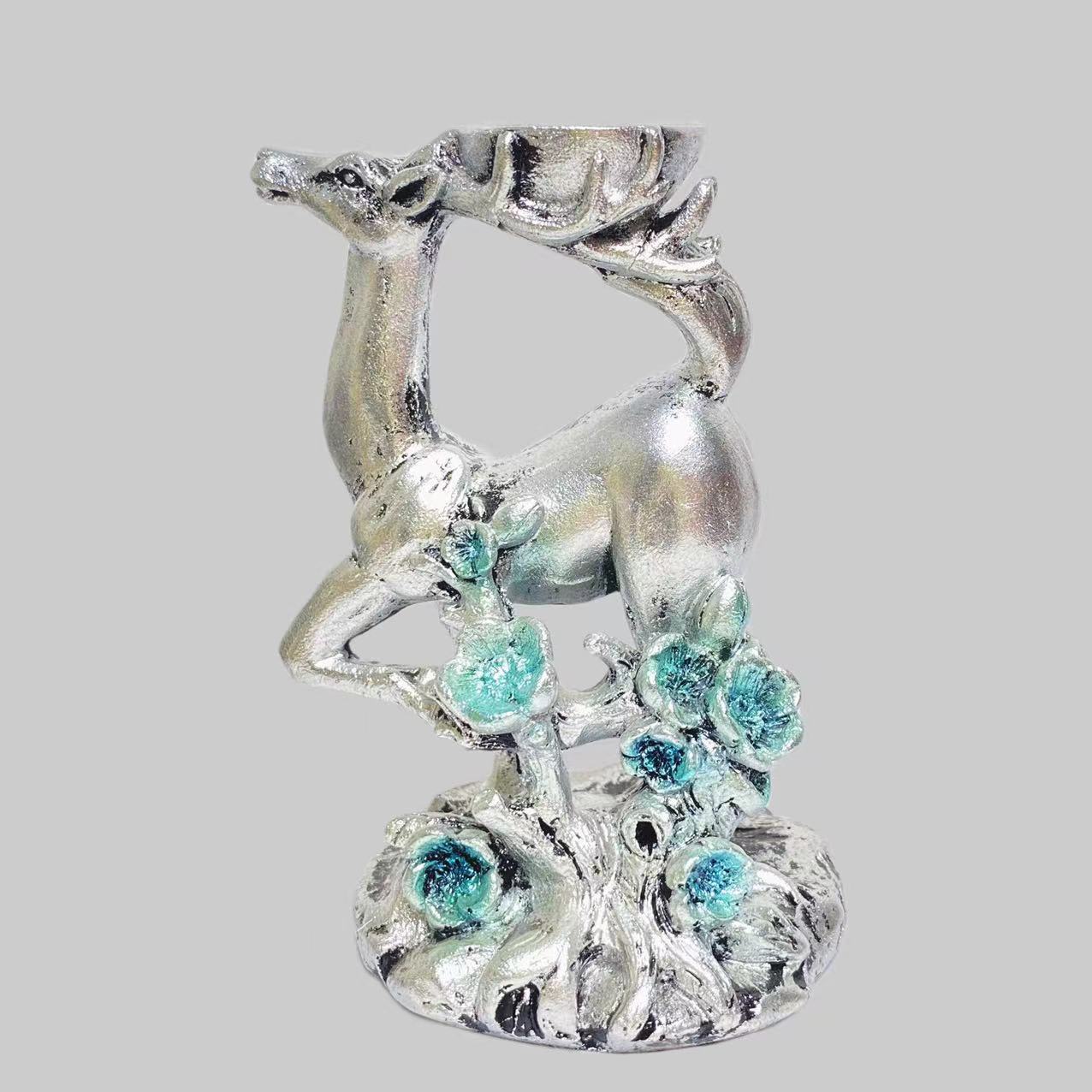 Resin sika deer sphere stand