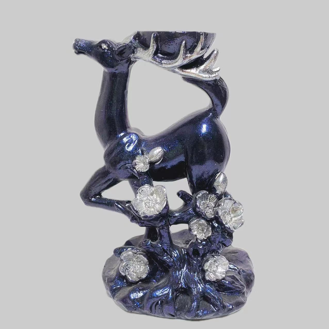 Resin sika deer sphere stand