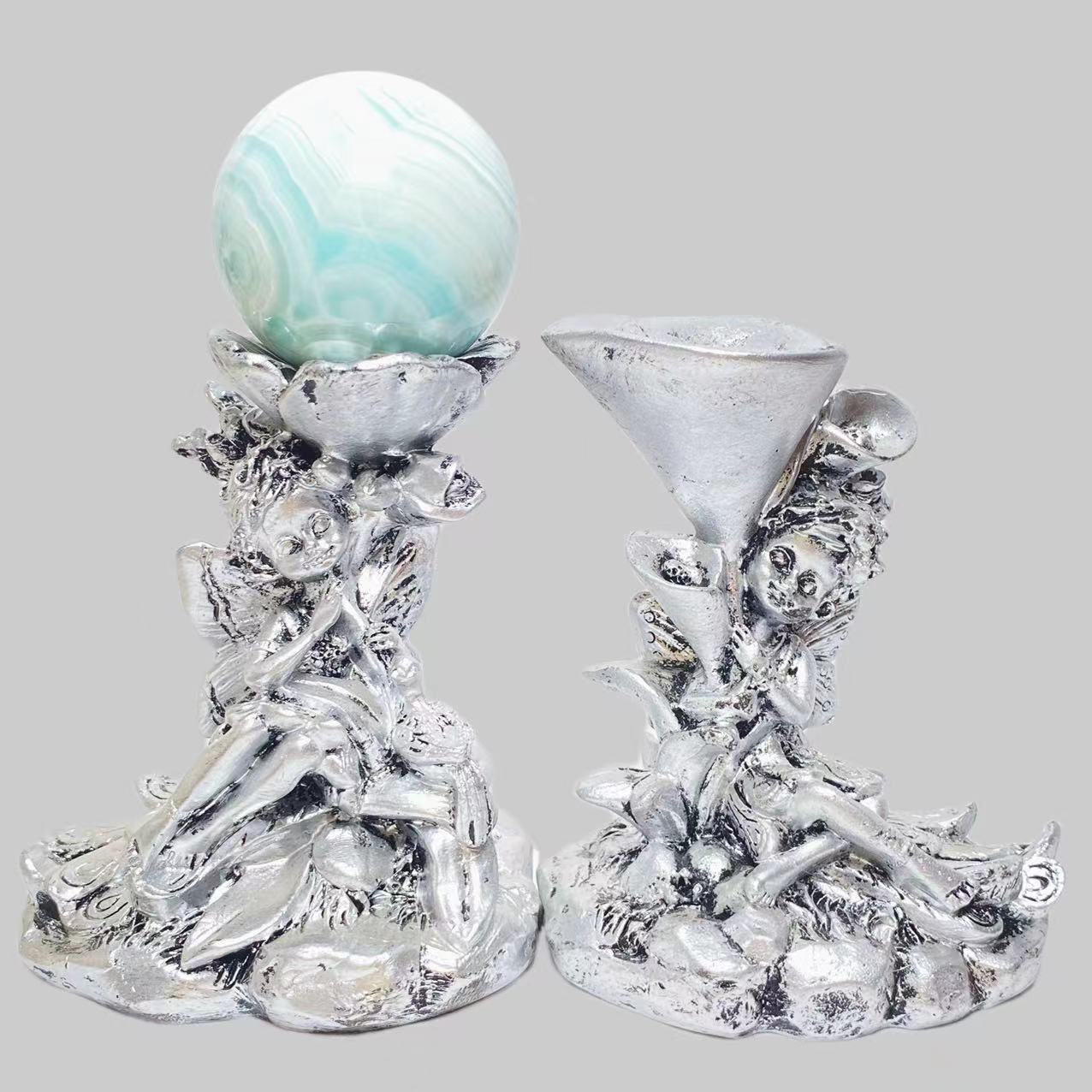 Resin fairy sphere stand
