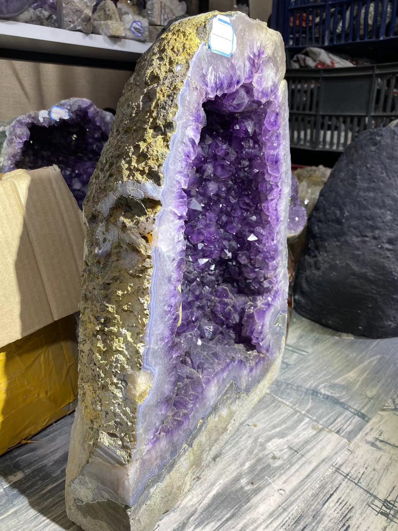 Amethyst Clusters with calcite Freeform#22667