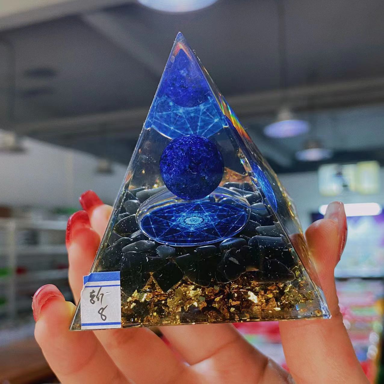 Resin chips orgonite pyramid