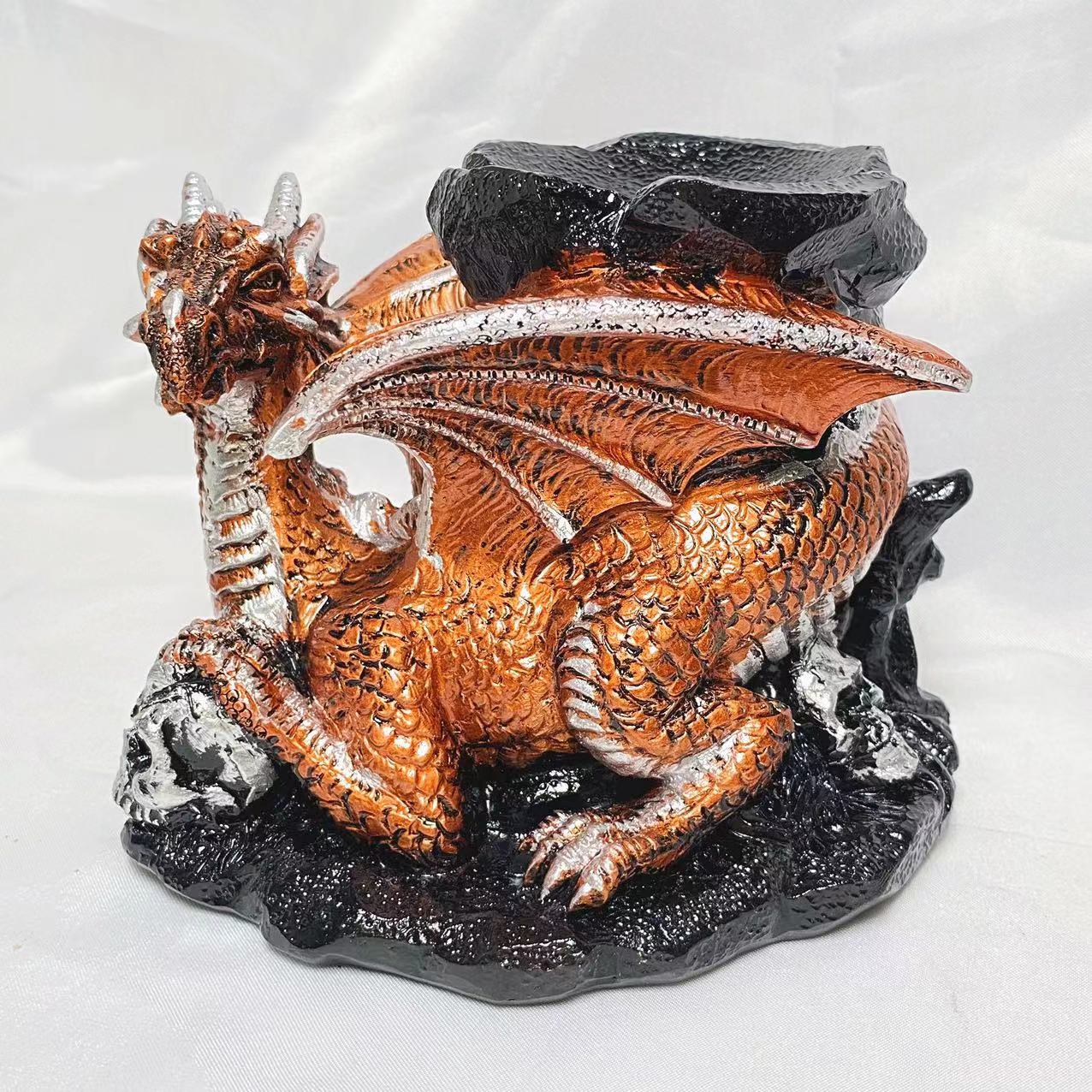 Resin flying dragon sphere stand