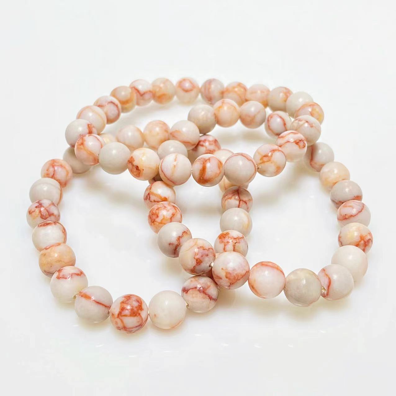 8mm Red vein jasper bracelet