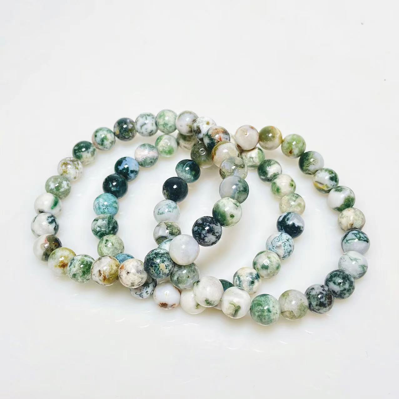 8mm Tree agate bracelets