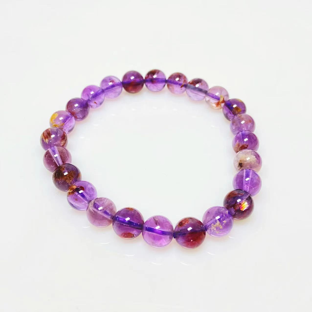 Amethyst garden quartz bracelet