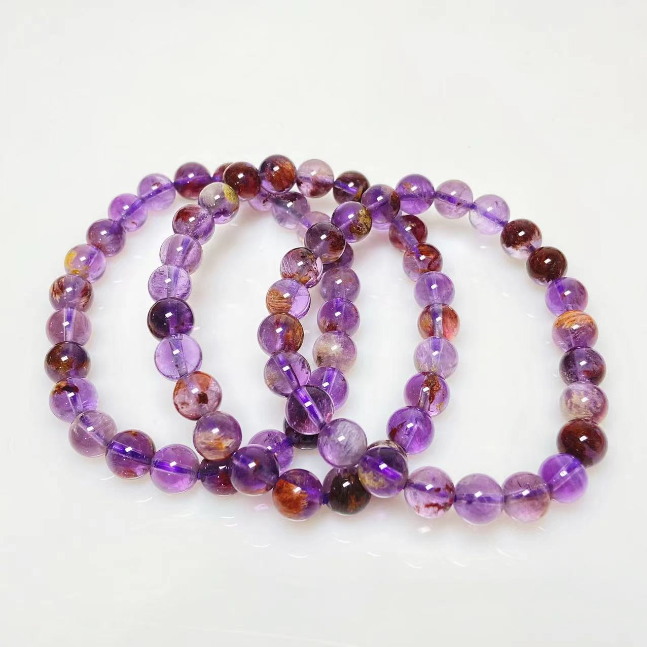 Amethyst garden quartz bracelet