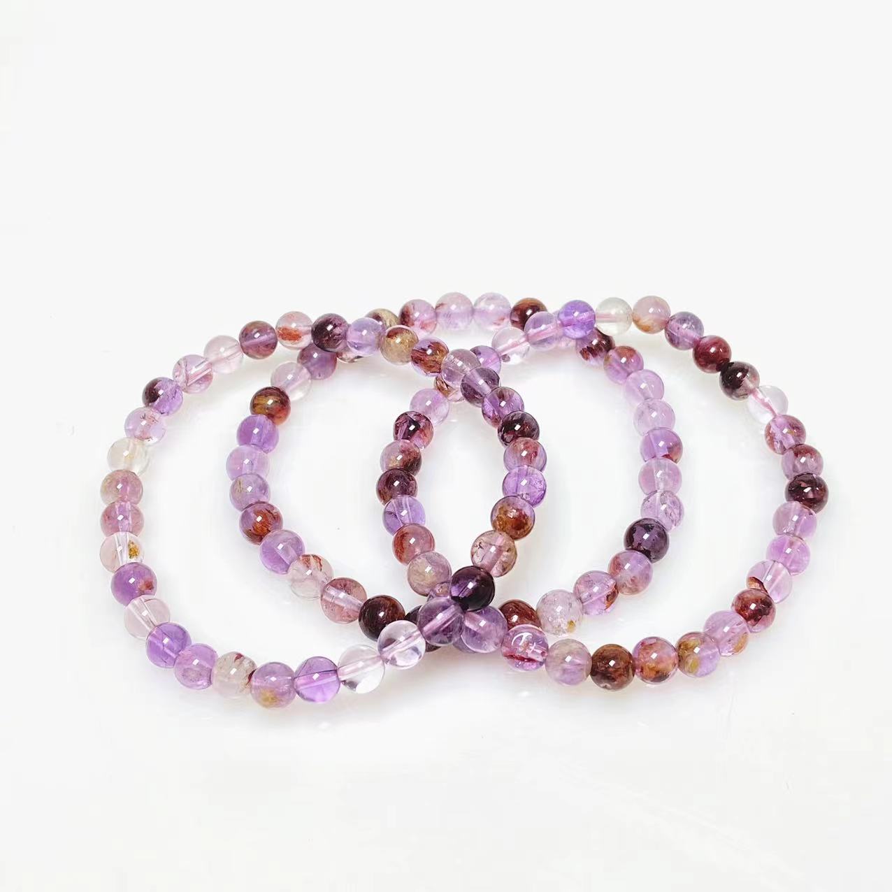 Amethyst garden quartz bracelet
