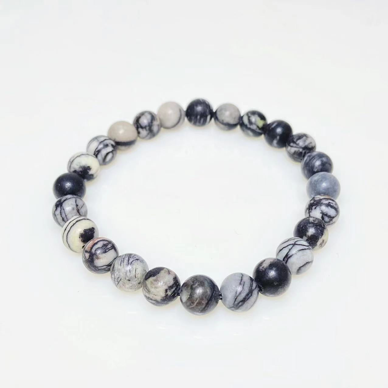 Black vein jasper bracelet