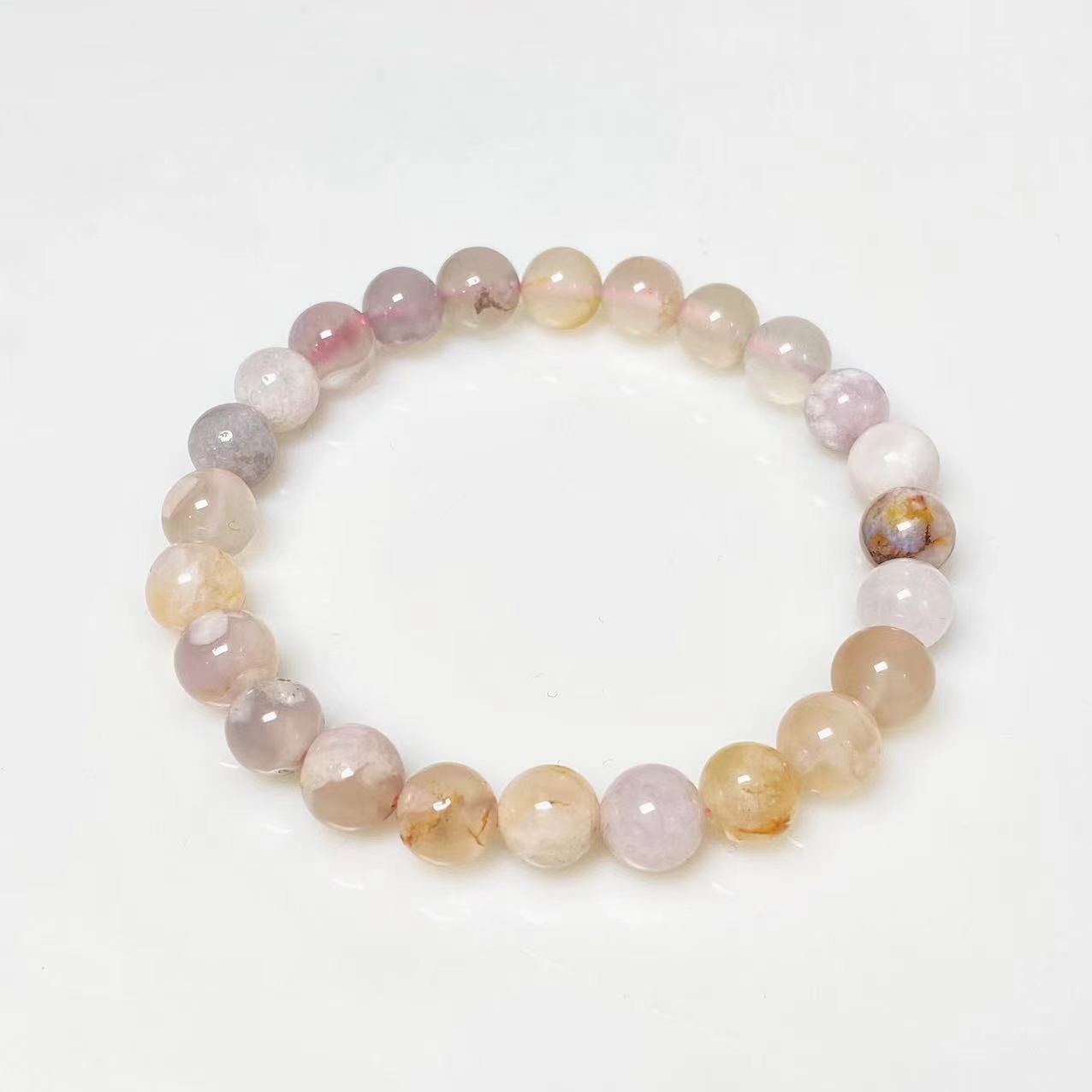 Flower agate bracelet
