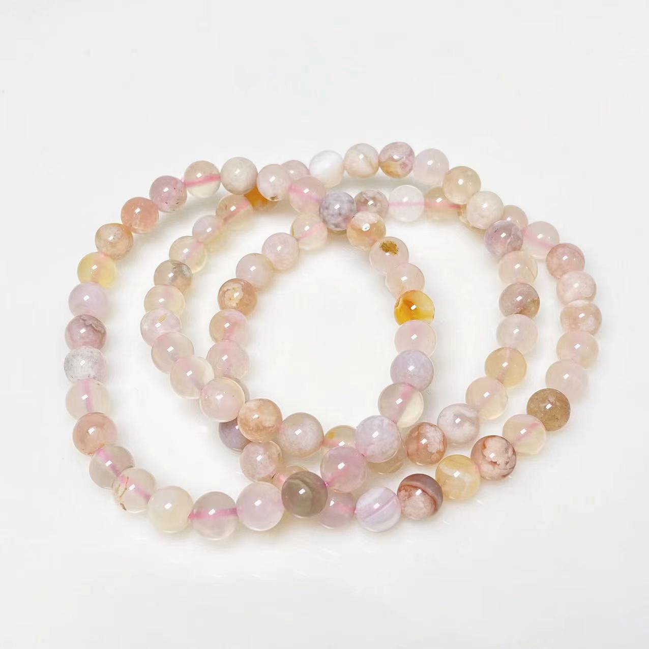 Flower agate bracelet