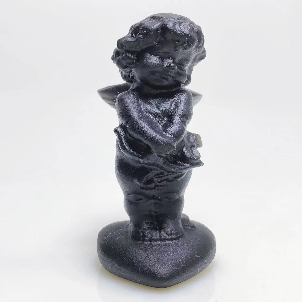 Black obsidian angel carving 2
