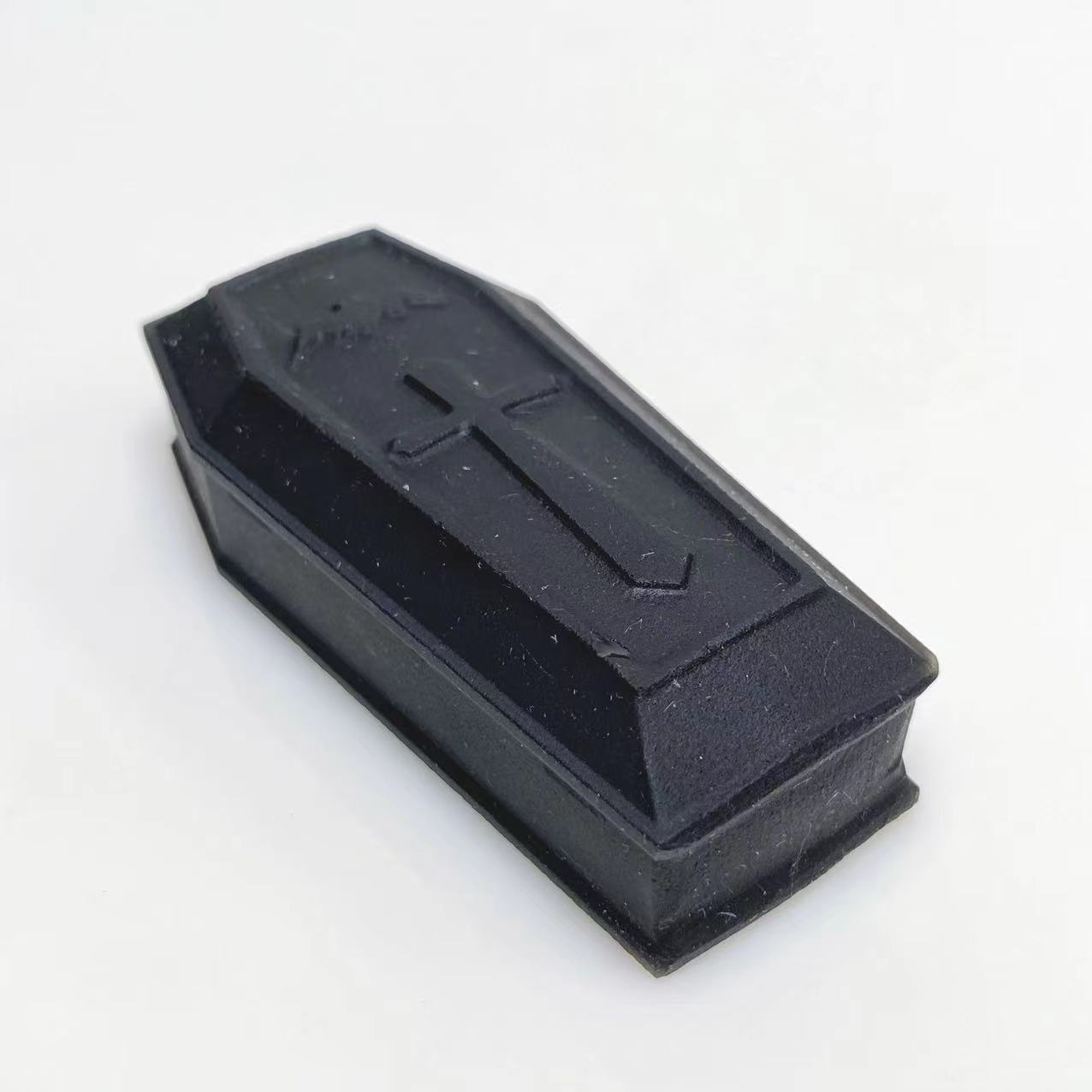 Black obsidian coffin plate carving