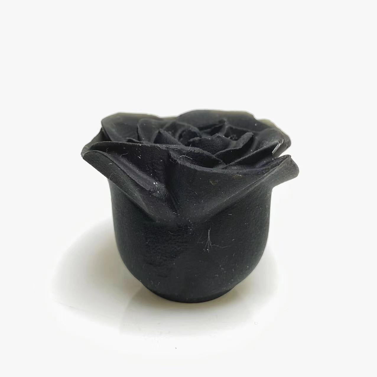 Black obsidian rose carving