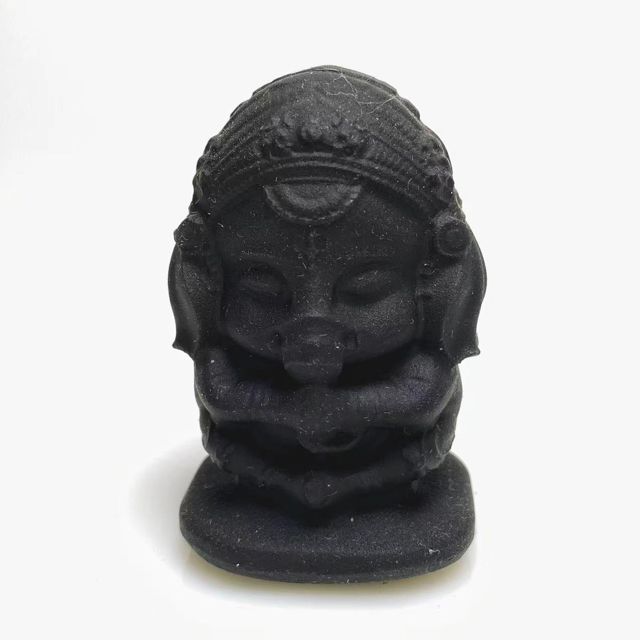 Black obsidian Genasha carving