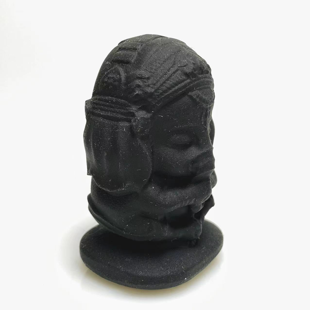 Black obsidian Genasha carving