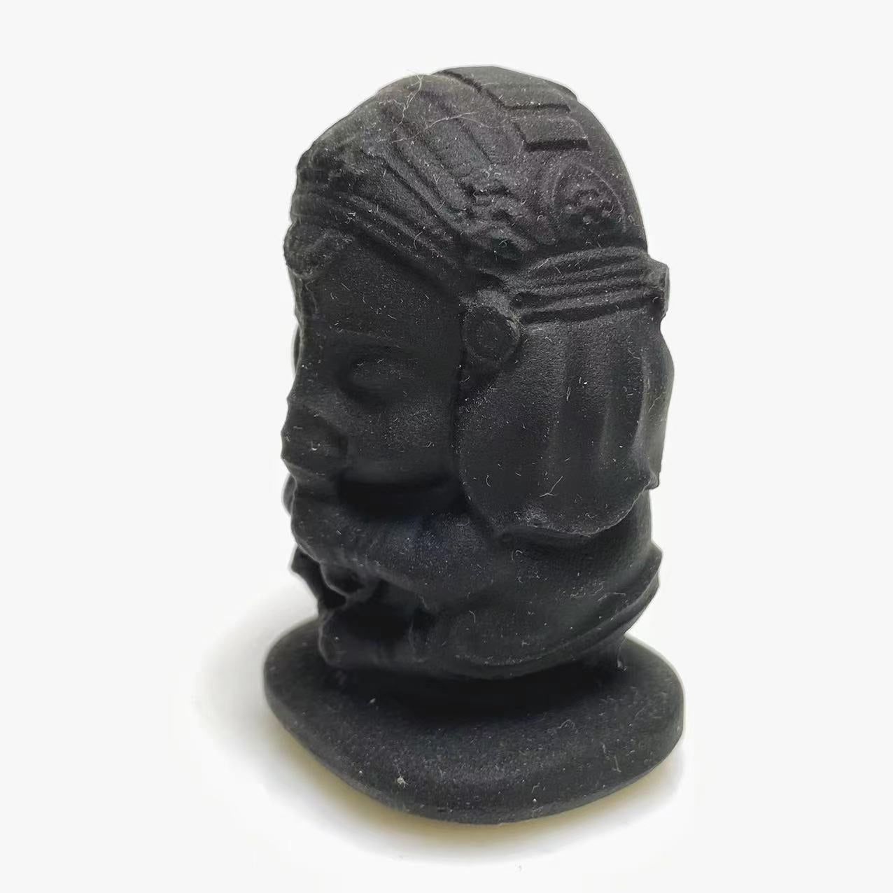 Black obsidian Genasha carving