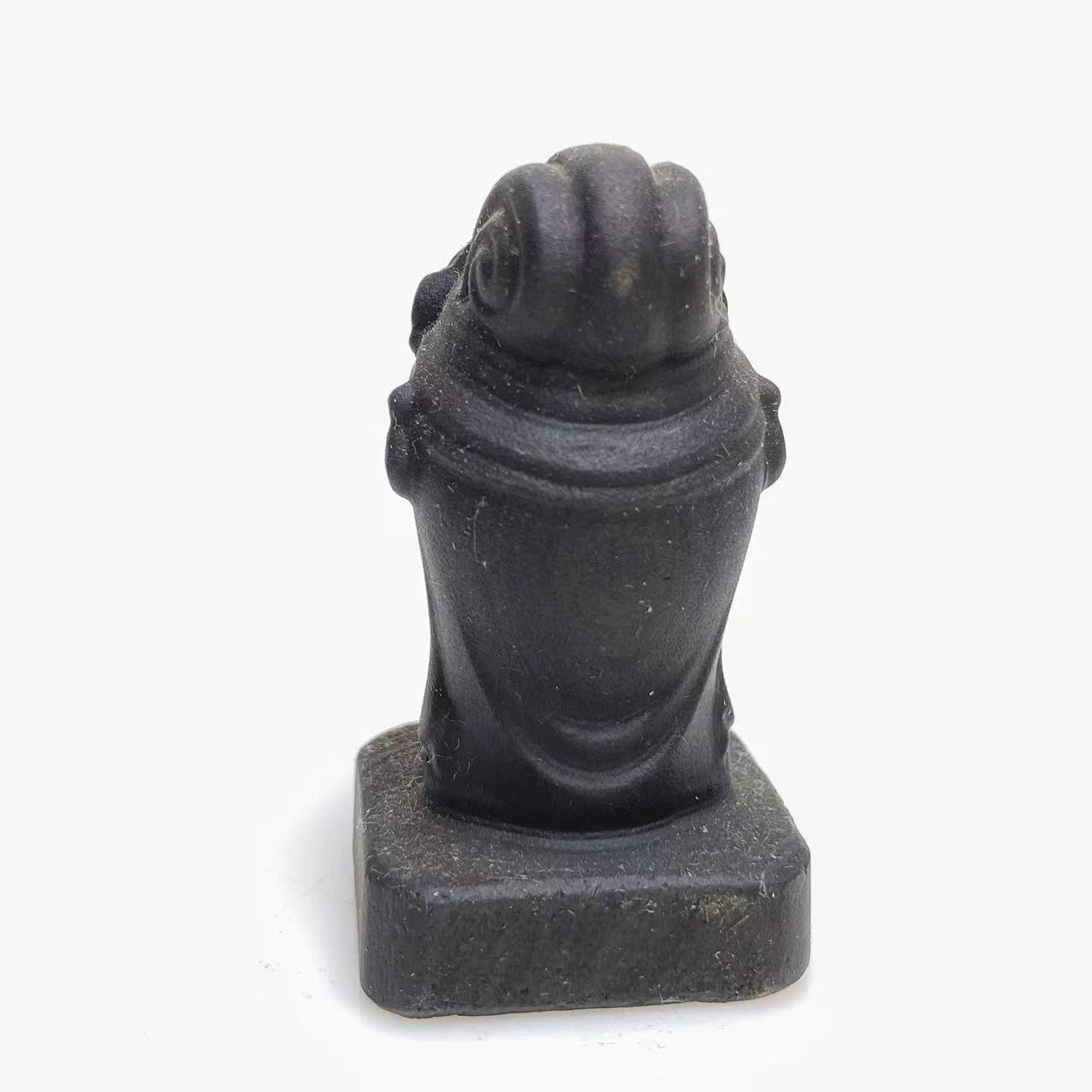 Black obsidian guanyin head carving