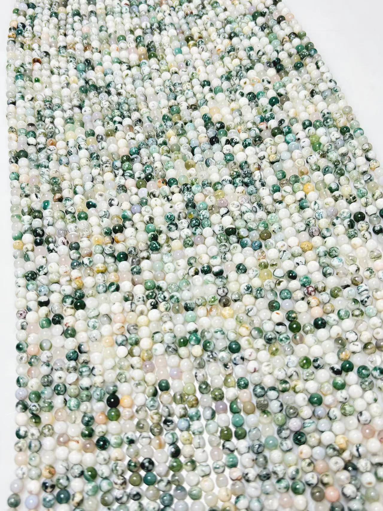 4mm Tree Agate beads strand