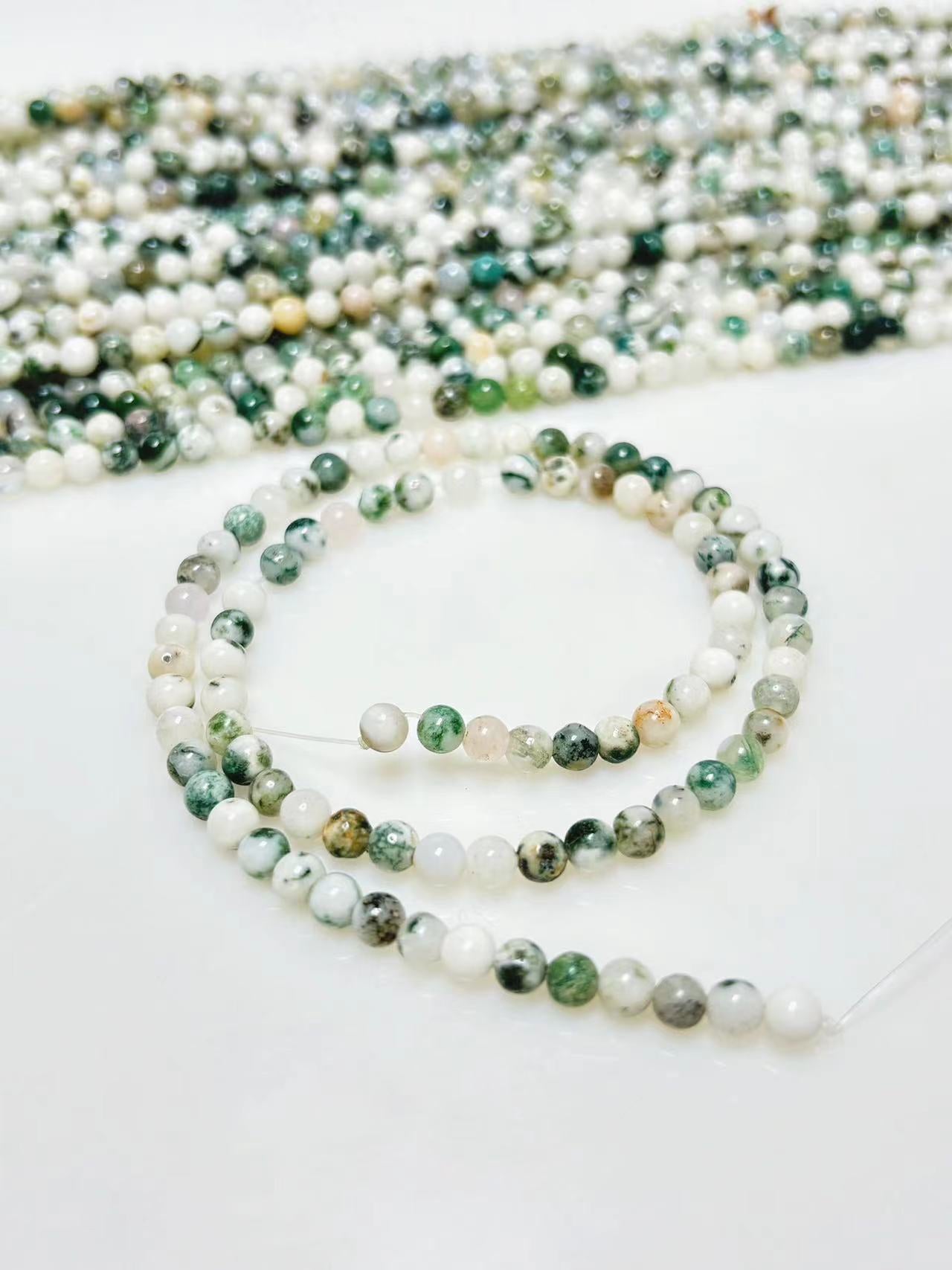 4mm Tree Agate beads strand