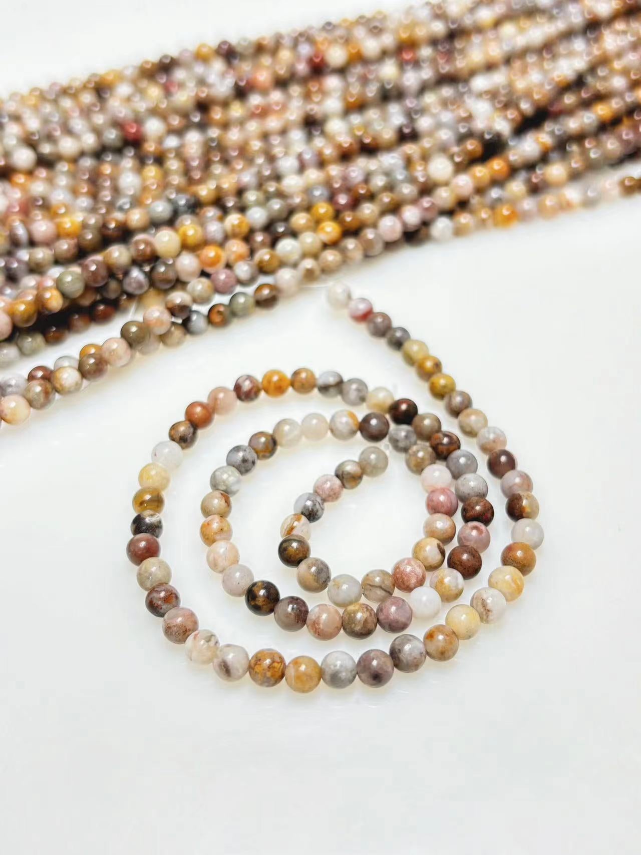 4mm Crazy lace agate beads strand
