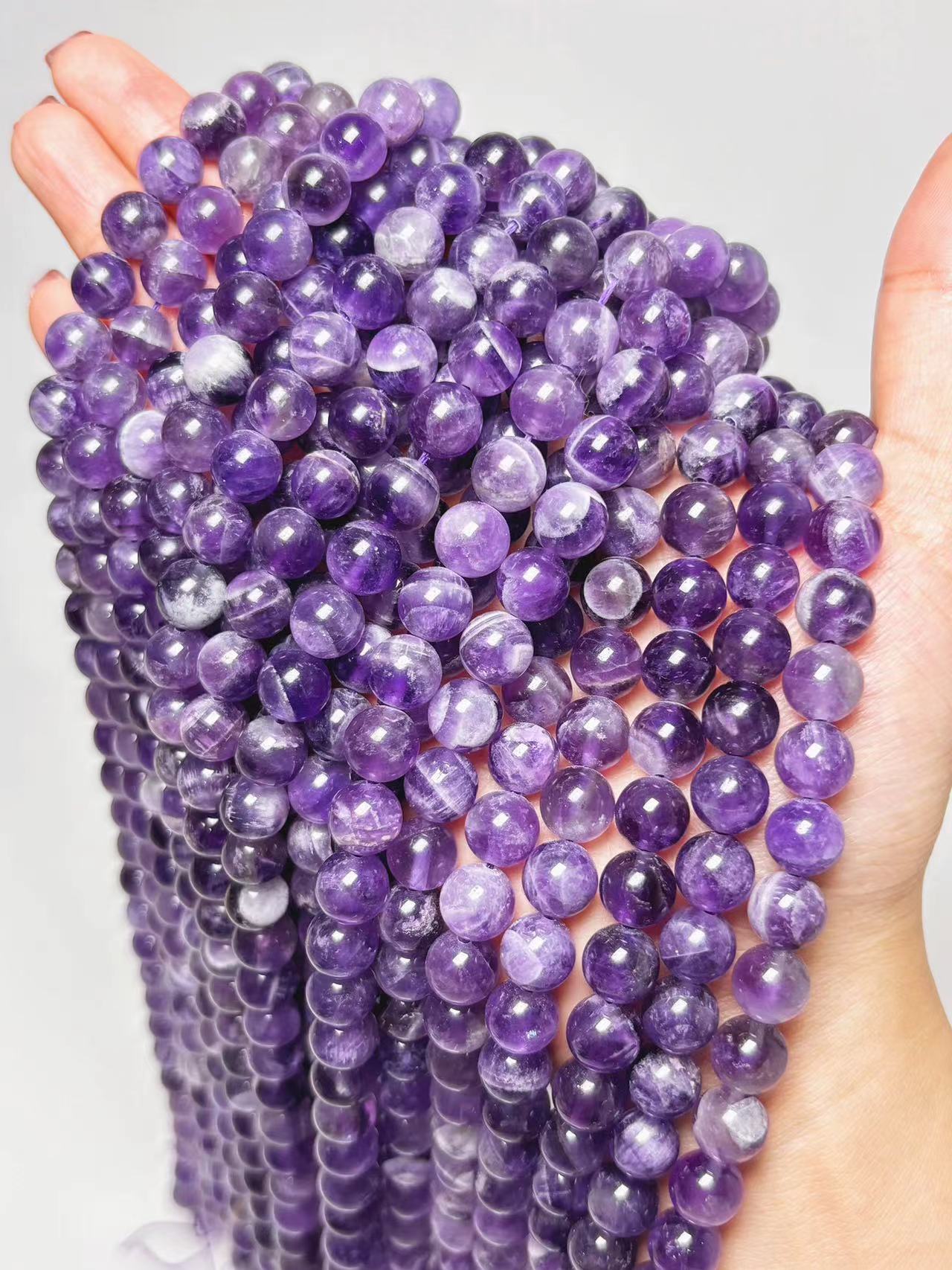8mm Amethyst beads strand