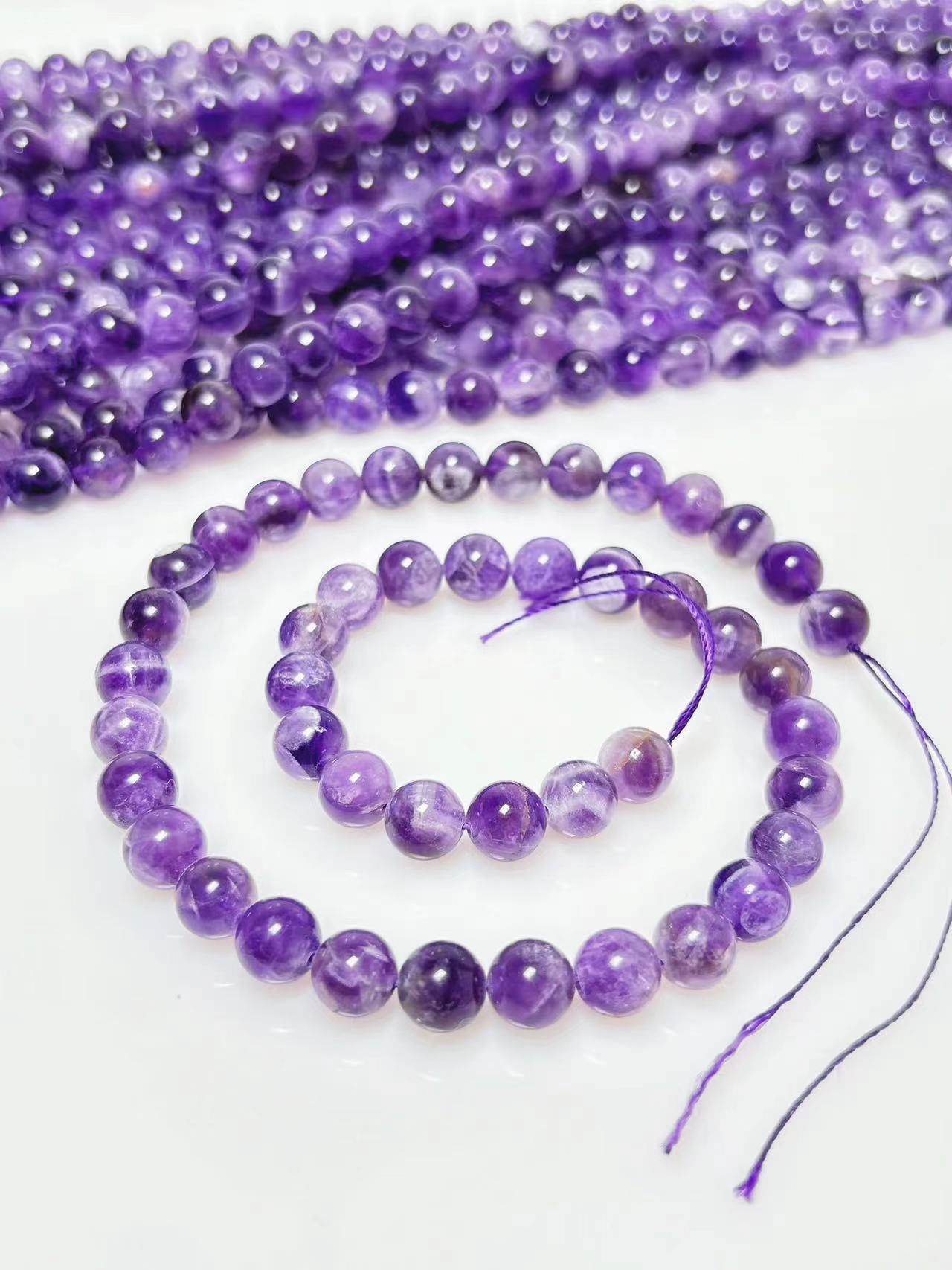 8mm Amethyst beads strand