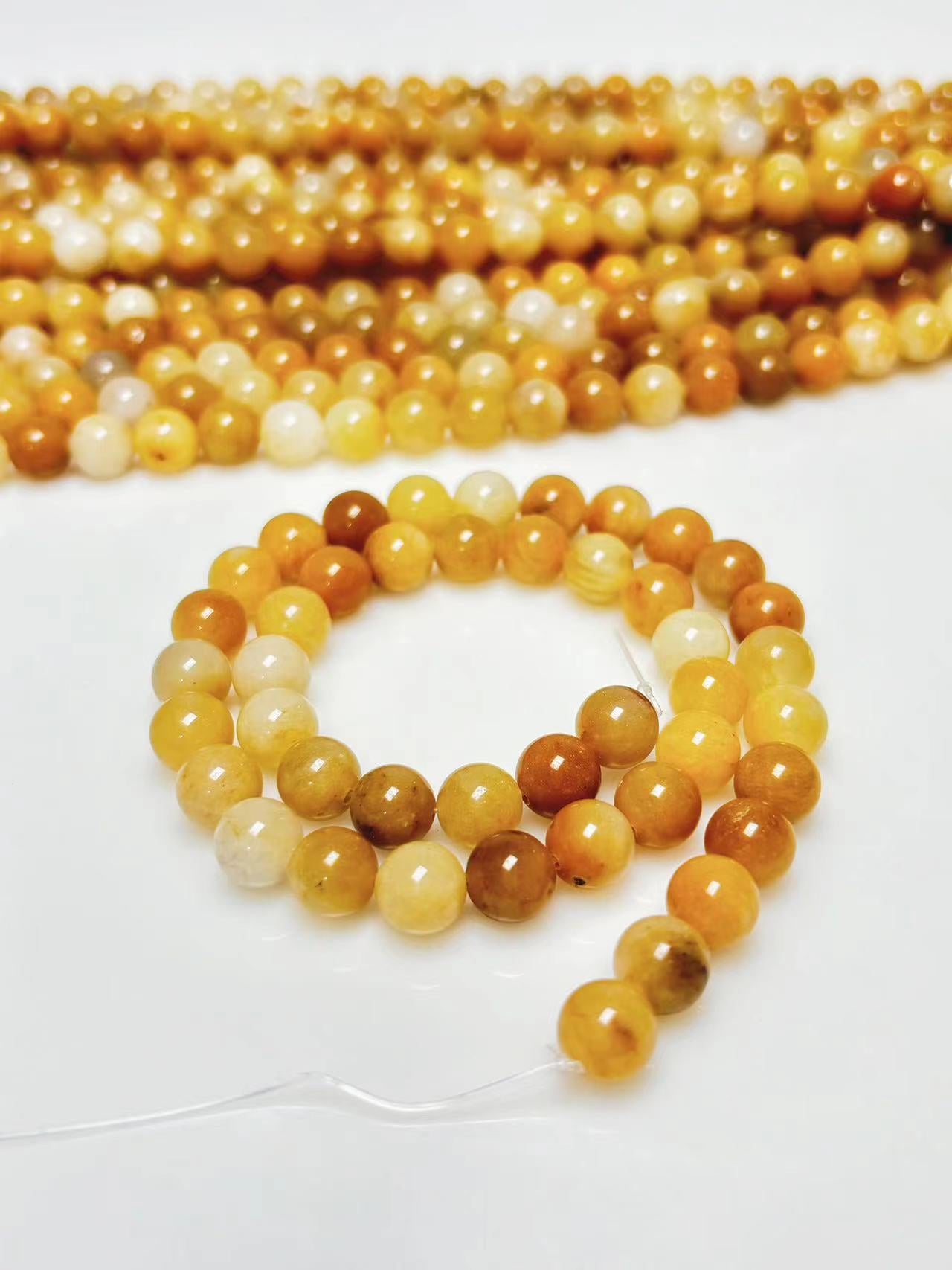 8mm Yellow aventurine beads strand