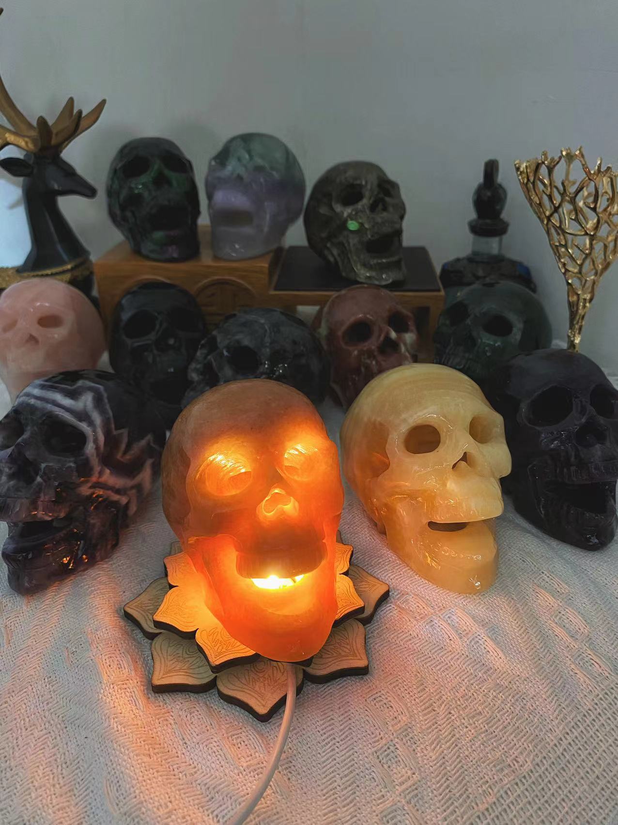 Crystal skull lampshade