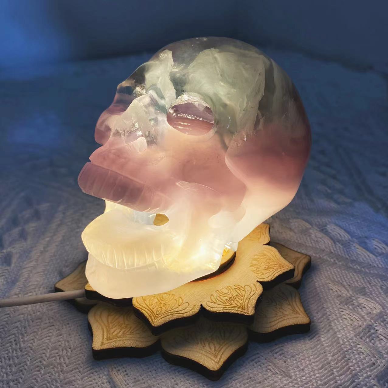 Crystal skull lampshade