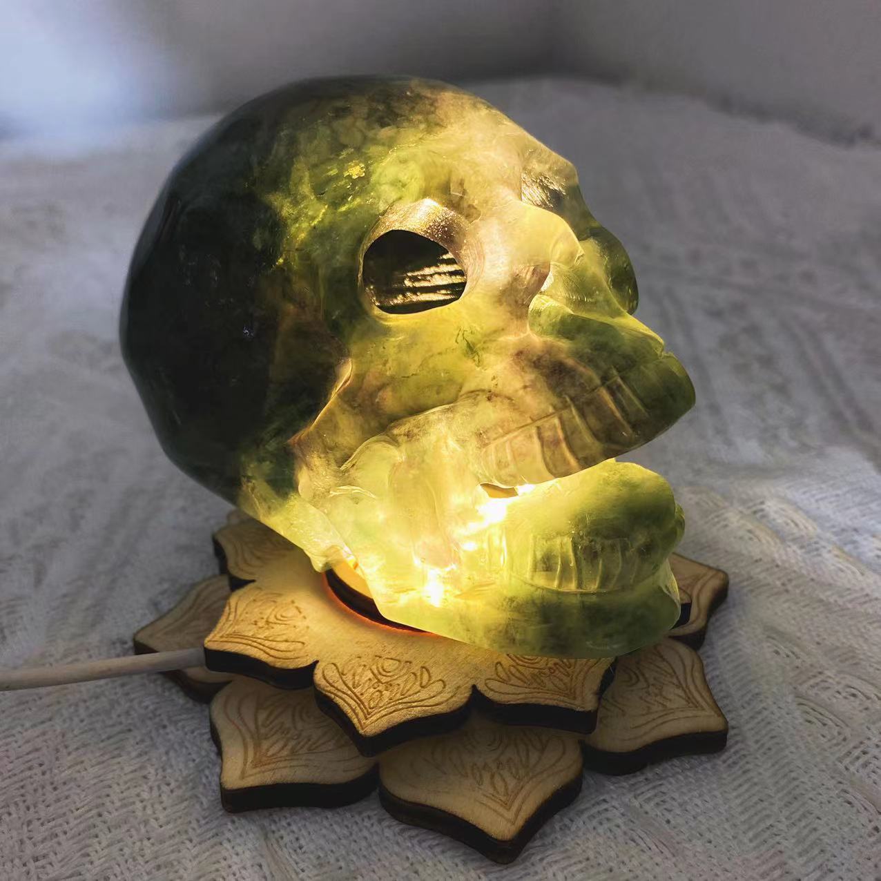 Crystal skull lampshade