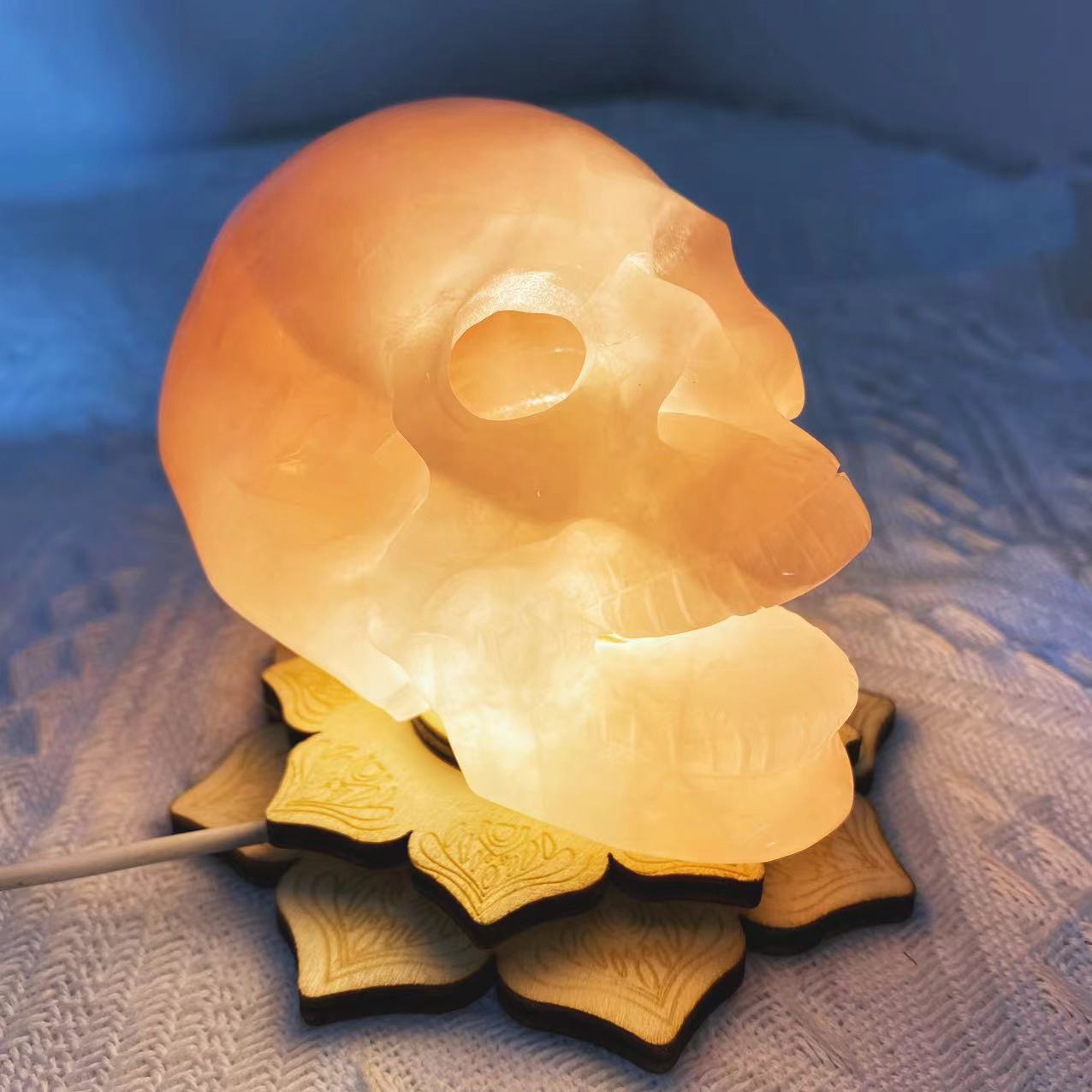 Crystal skull lampshade