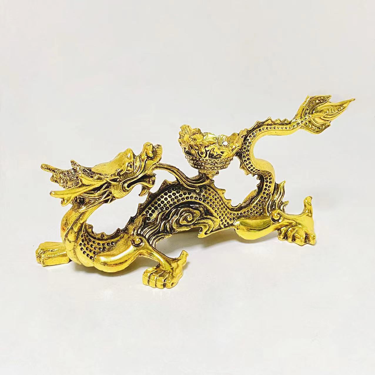 Metal Chinese dragon sphere stand