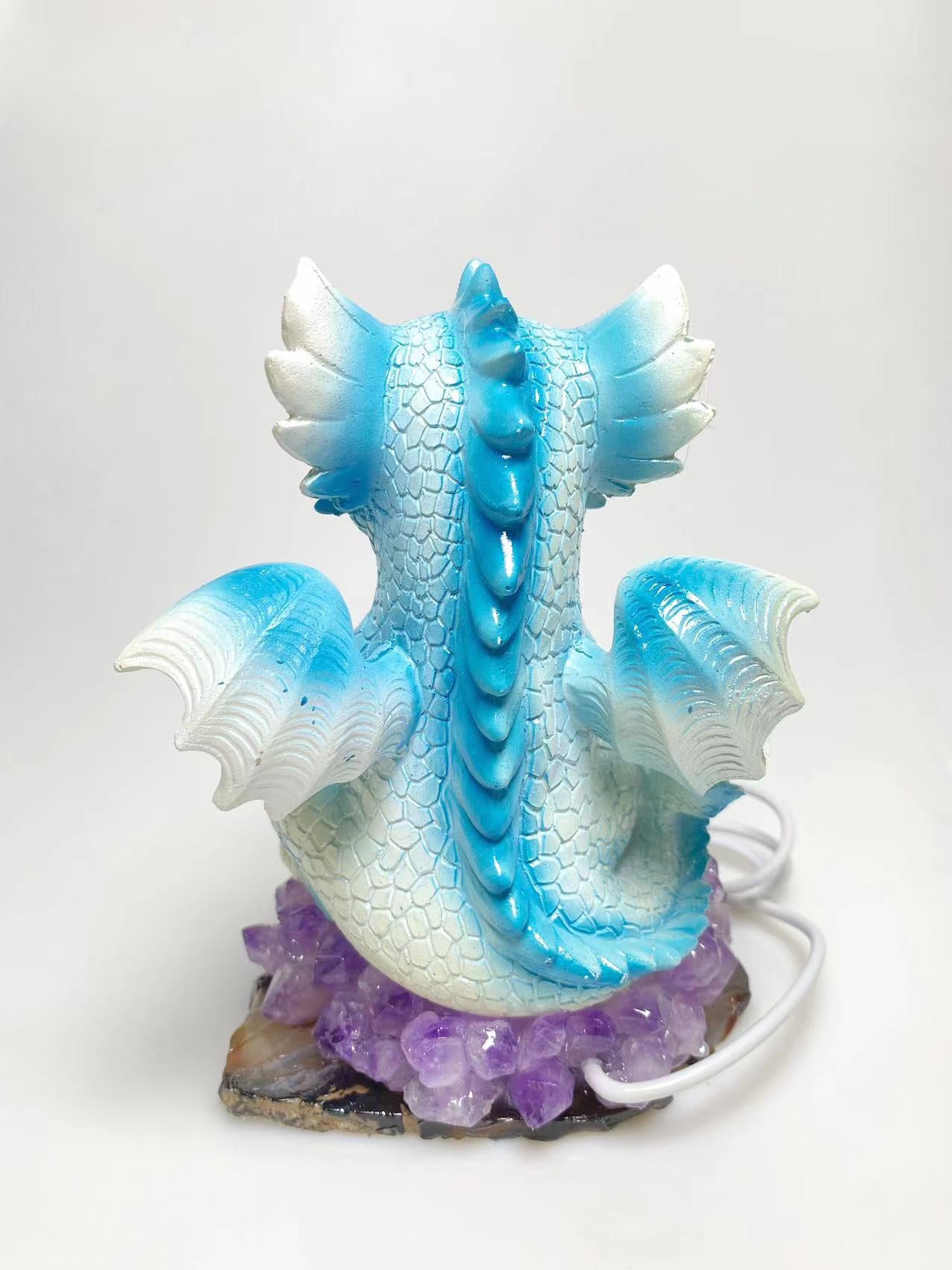 Flying dragon hold sphere light