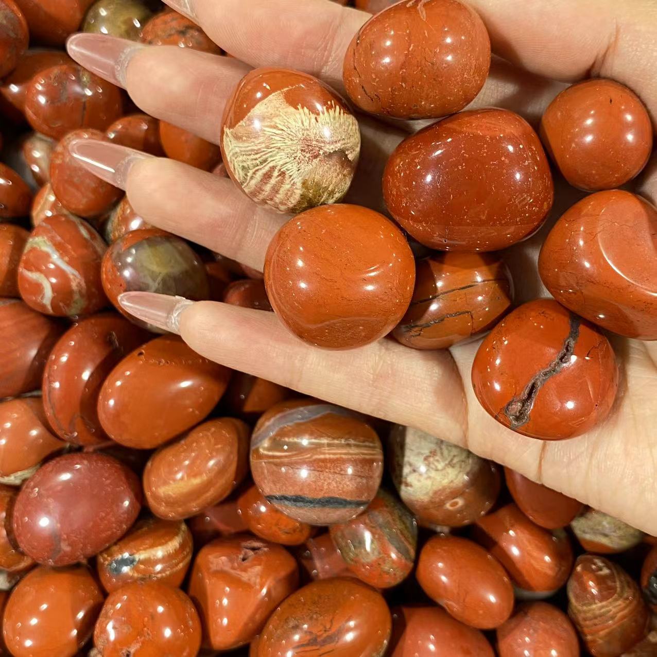 Red jasper tumbles