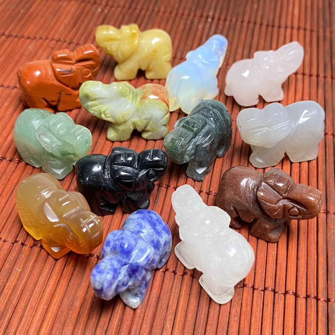 Mini elephant carvings