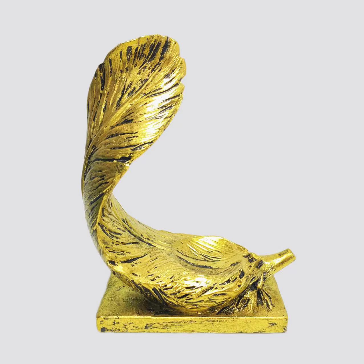 Resin feather sphere stand