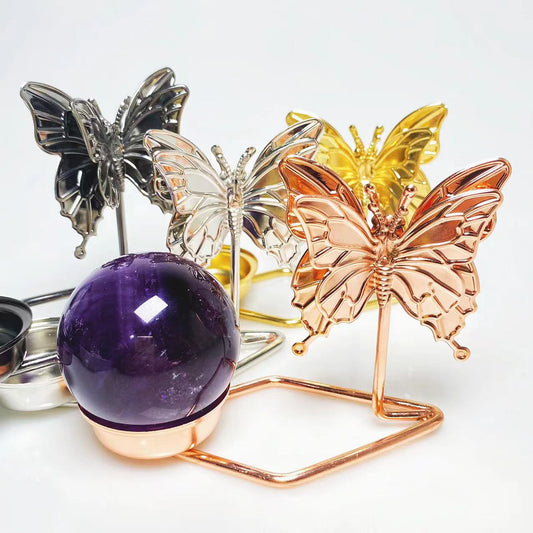 Metal butterfly candle holder
